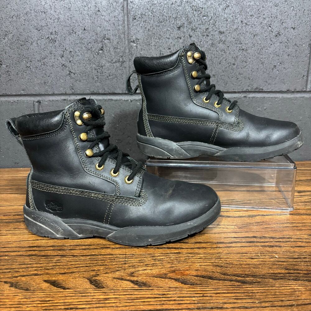 Dr. Comfort Men’s 7W Black Lace-Up Comfort Work Boots